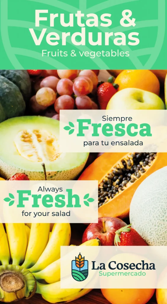 Frutas y verduras frescas en tienda latina en Tulsa Oklahoma.